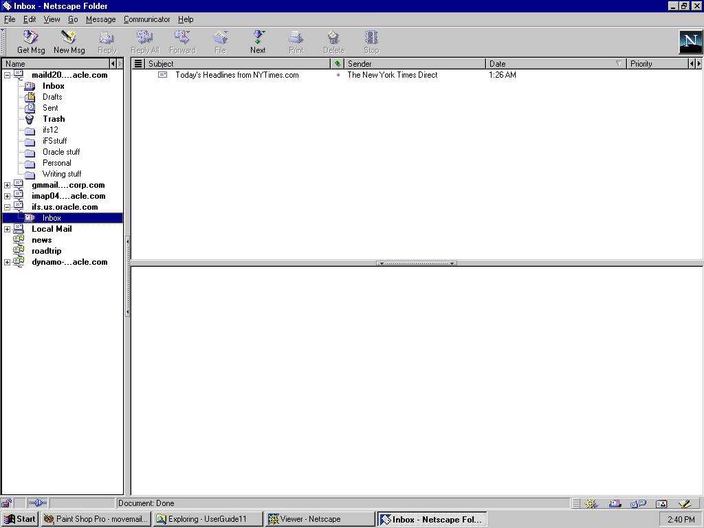 figure 1-4  oracle       ifs accessed through an e-mail client