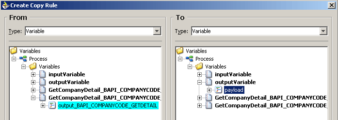 Second Create Copy Rule window