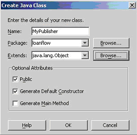 Creating a Java class