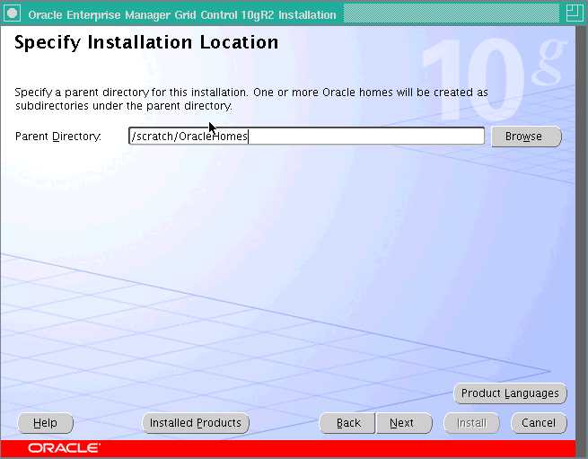 Specify Installation Location