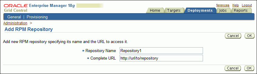 Add RPM Repository Page