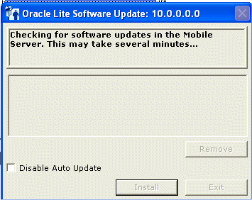 Oracle Lite Software Update GUI