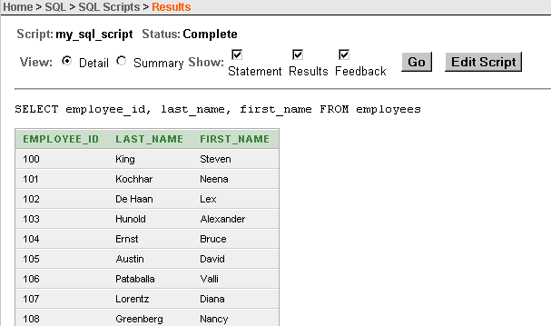 Pl Sql Script To Update Table Sql