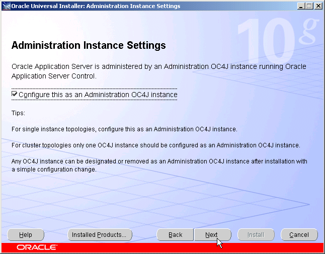 Administration Instance Settings