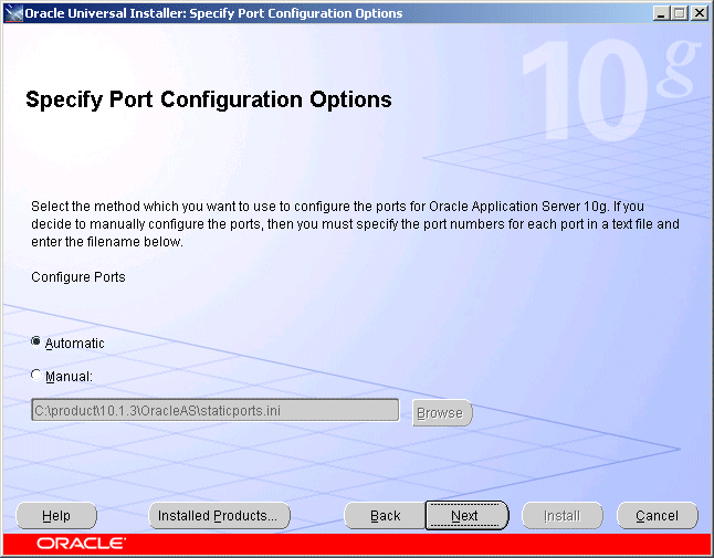 Specify Port Configuration Options
