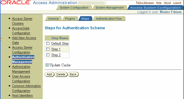 Image of the Steps for Authentication Scheme page