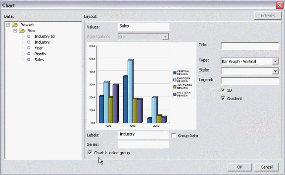This image is an example of the chart builder dialog.