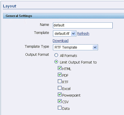This image is an example of the Layout dialog.