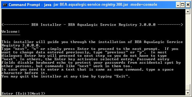 BEA AquaLogic Server Registry Installer