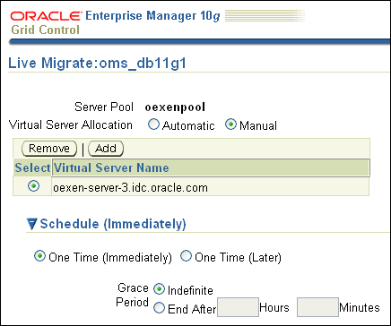 Live Migrate: Manual option