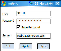 msync GUI for synchronization