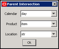 The Parent Intersection Dialog