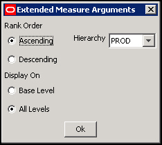 Extended Measure Arguments window