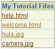 Folder Content Displayed as a HypertextLinks