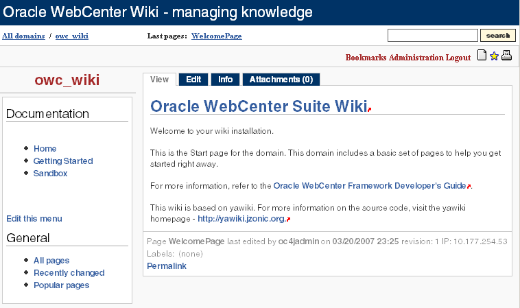 Oracle Wiki