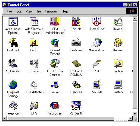 Microsoft Windows Control Panel
