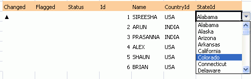 Runtime Dependent List of Values in Table Component Columns