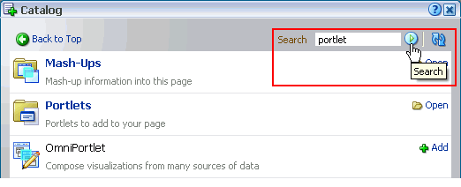 Catalog Search feature