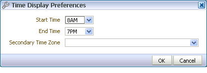 Time Display Preferences dialog box