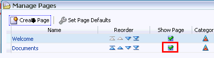 Making the Documents page available