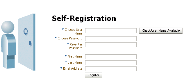 Default Self-Registration Page