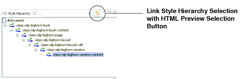The Link Style Hierarchy Selection with HTML Preview Selection Button