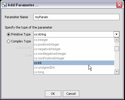 Setting a Simple Parameter Types