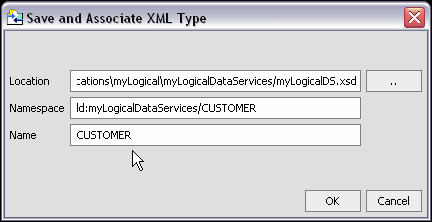 Save and Associate XML Type Dialog 
