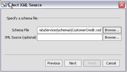 Specify an XML File Schema for XML Metadata Import