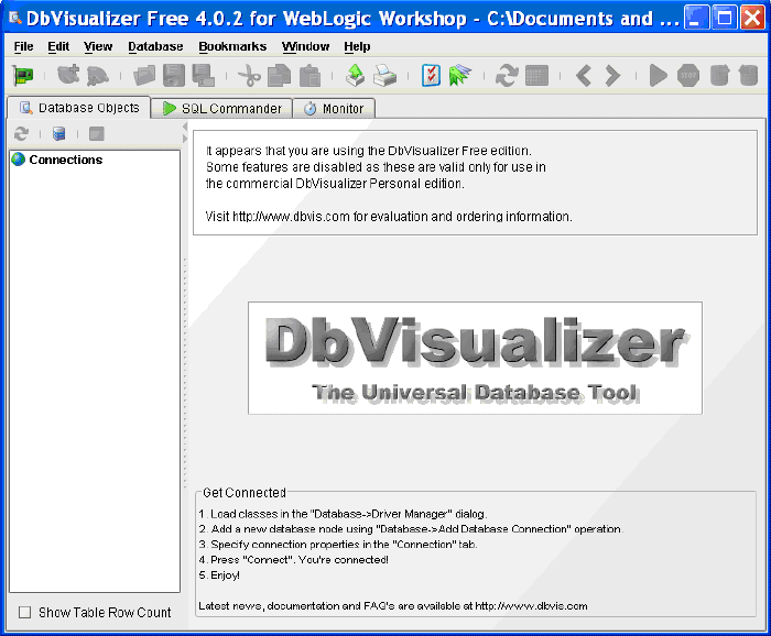 DBVisualizer Interface