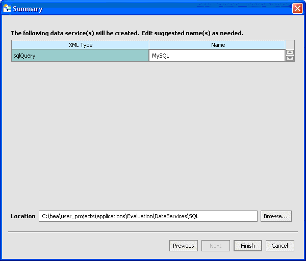 Summary for SQL-Based Data Service