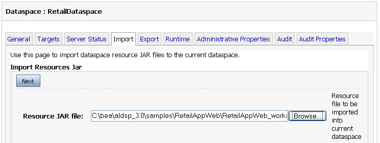 Importing a Resource JAR