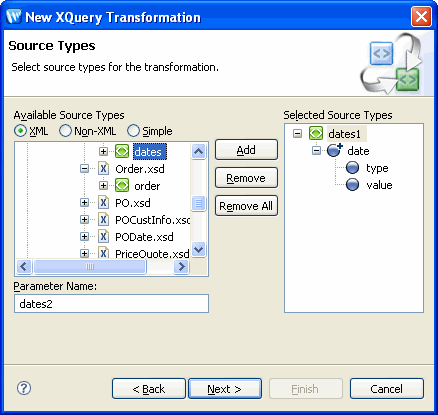 Selecting Source Types
