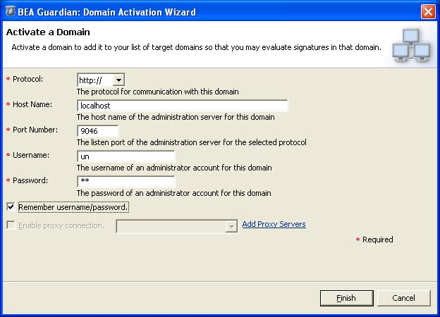 Domain Activation Wizard