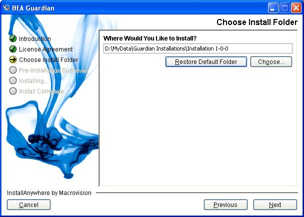Installation Choose Install Folder