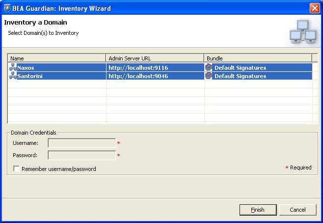 Inventory Wizard with Selected Domains