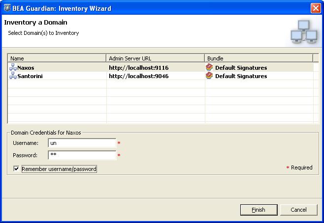 Inventory Wizard Remember Username and Password