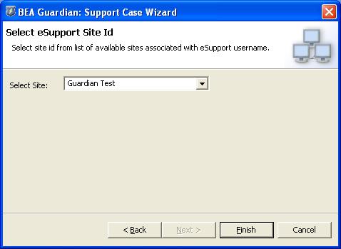 Support Case Wizard Select Site Identifier
