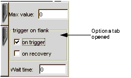 Trigger Threshold and Options Text Boxes