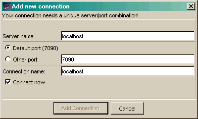Add New Connection Dialog Box