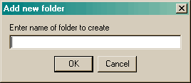 Add New Folder Dialog Box