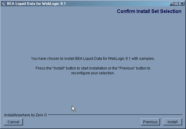 Confirm Install Set