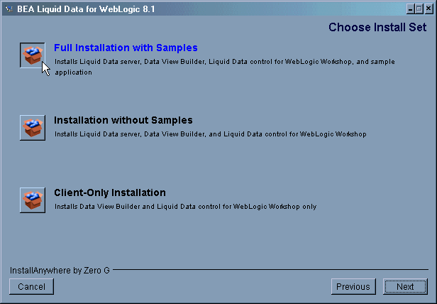 Choose Install Set