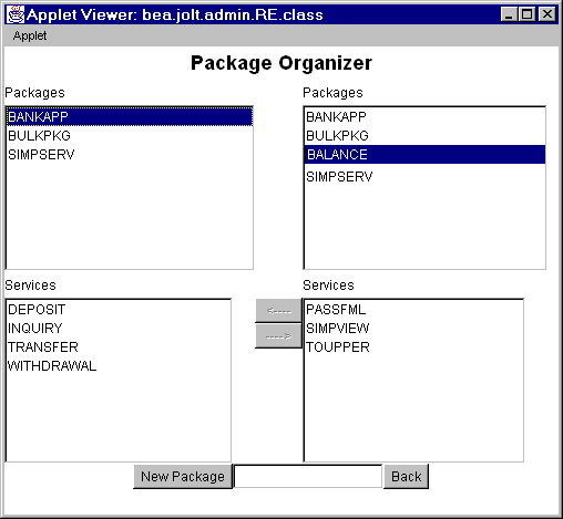  Package Organizer Window