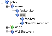 Resources Tree for the IIS Web Server