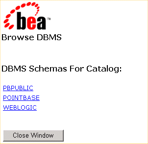 Browse DBMS Page