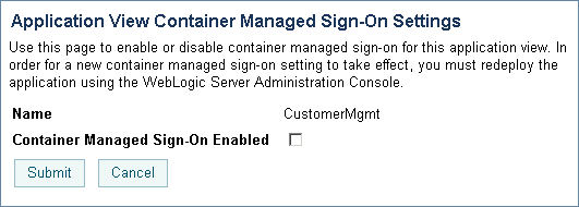 Application View Container Managed Settings