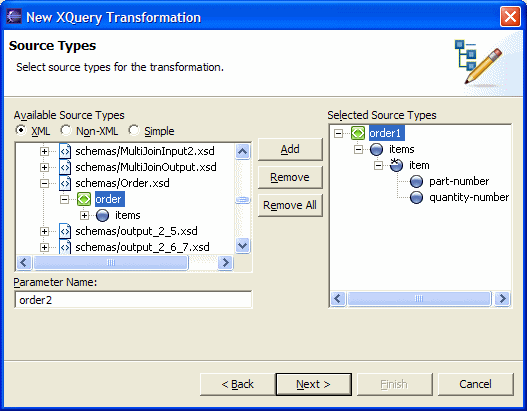New XQuery Transformation Wizard