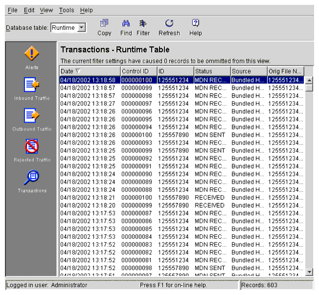 Transactions Information Viewer