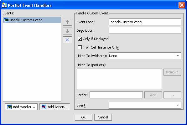 Event Handler Tool with Handle Custom Event Selected